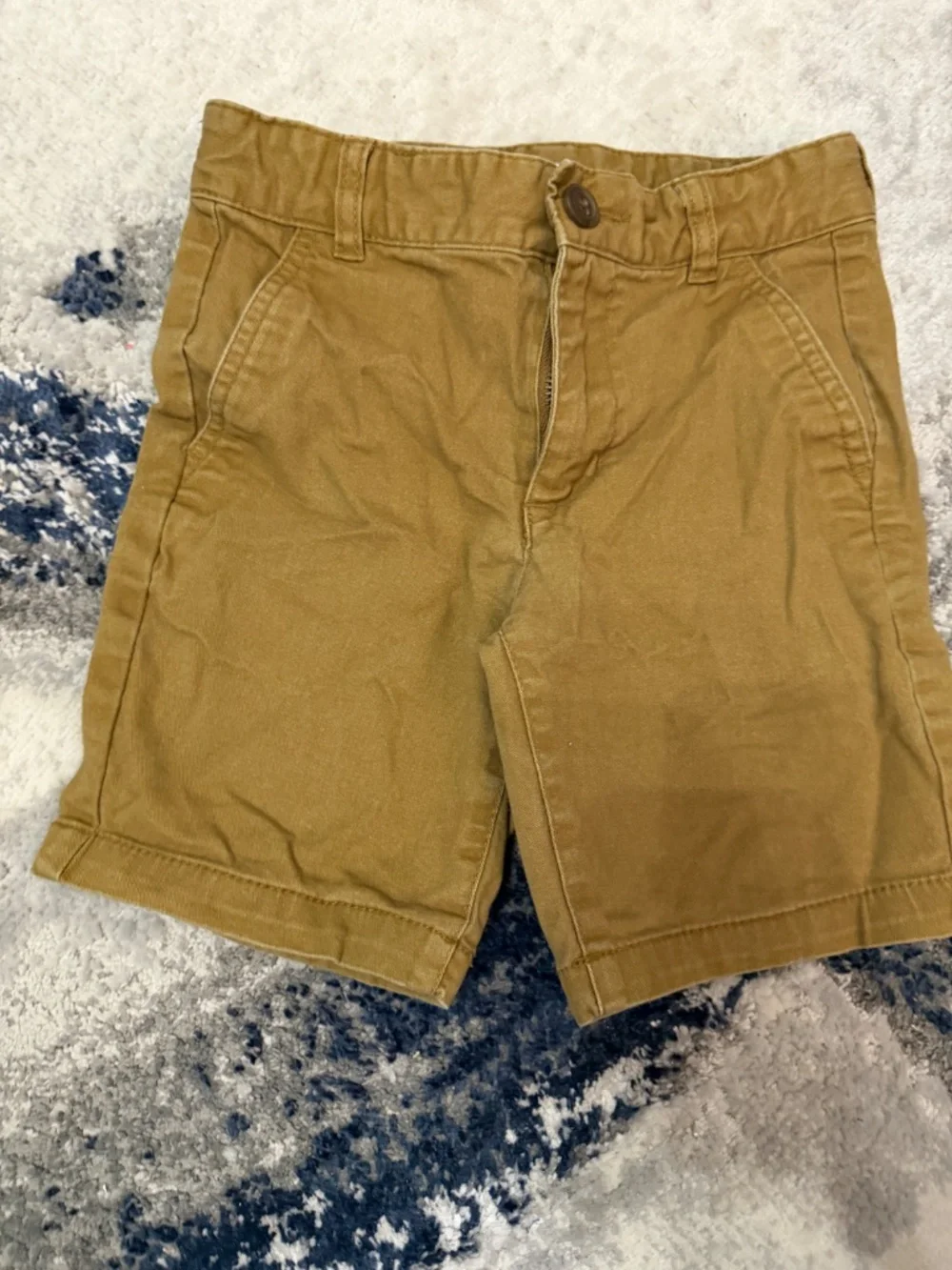 Old Navy Boys Size 6 Chino Shorts - 2 Pair Lot Gray & Khaki